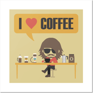 I Love Coffee Posters and Art